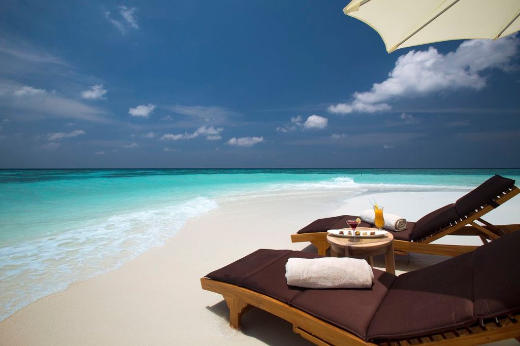 Open source photo of beach and sun beds