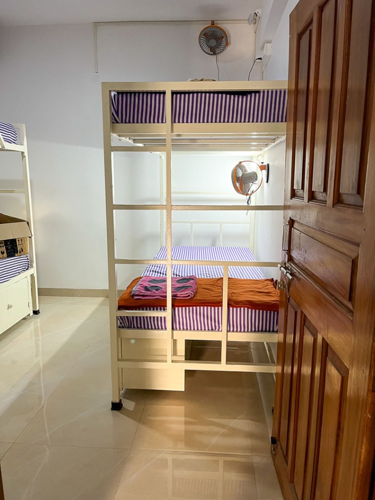 4 people bunk bed room with single bed in bonds hostel Candolim goa